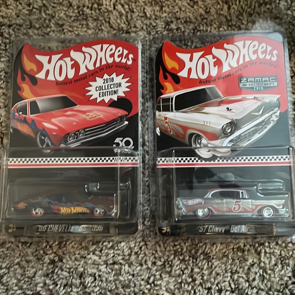 ‘57 Chevy Bel Air Zamac edition 2015 RLC hot wheel  ‘69 Chevrolet SS hot wheels